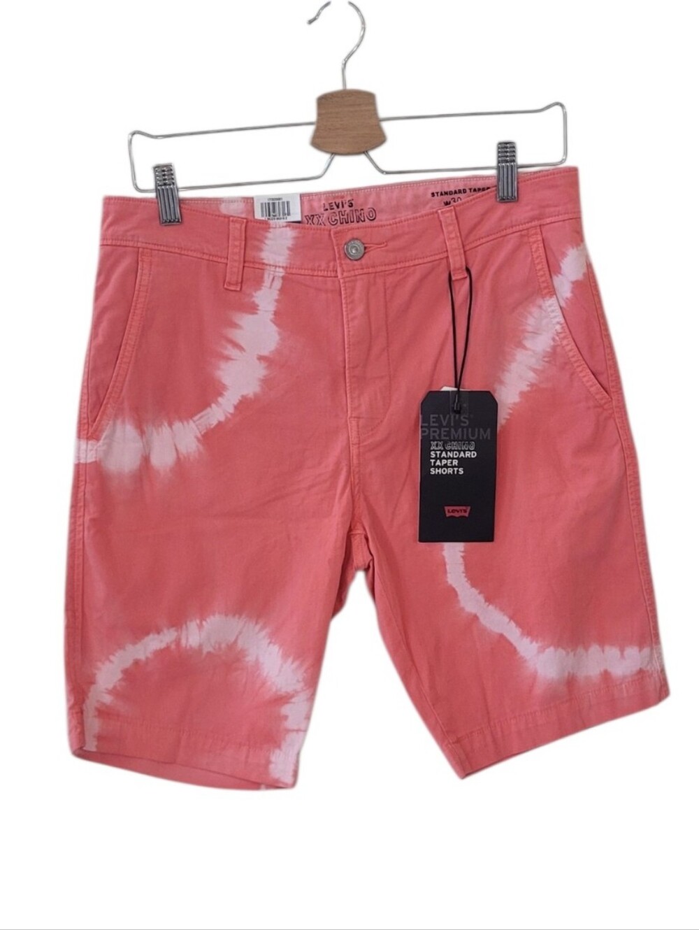 LEVI'S XX Chino Tie Dye Standard Taper Stretch Shorts Size 30